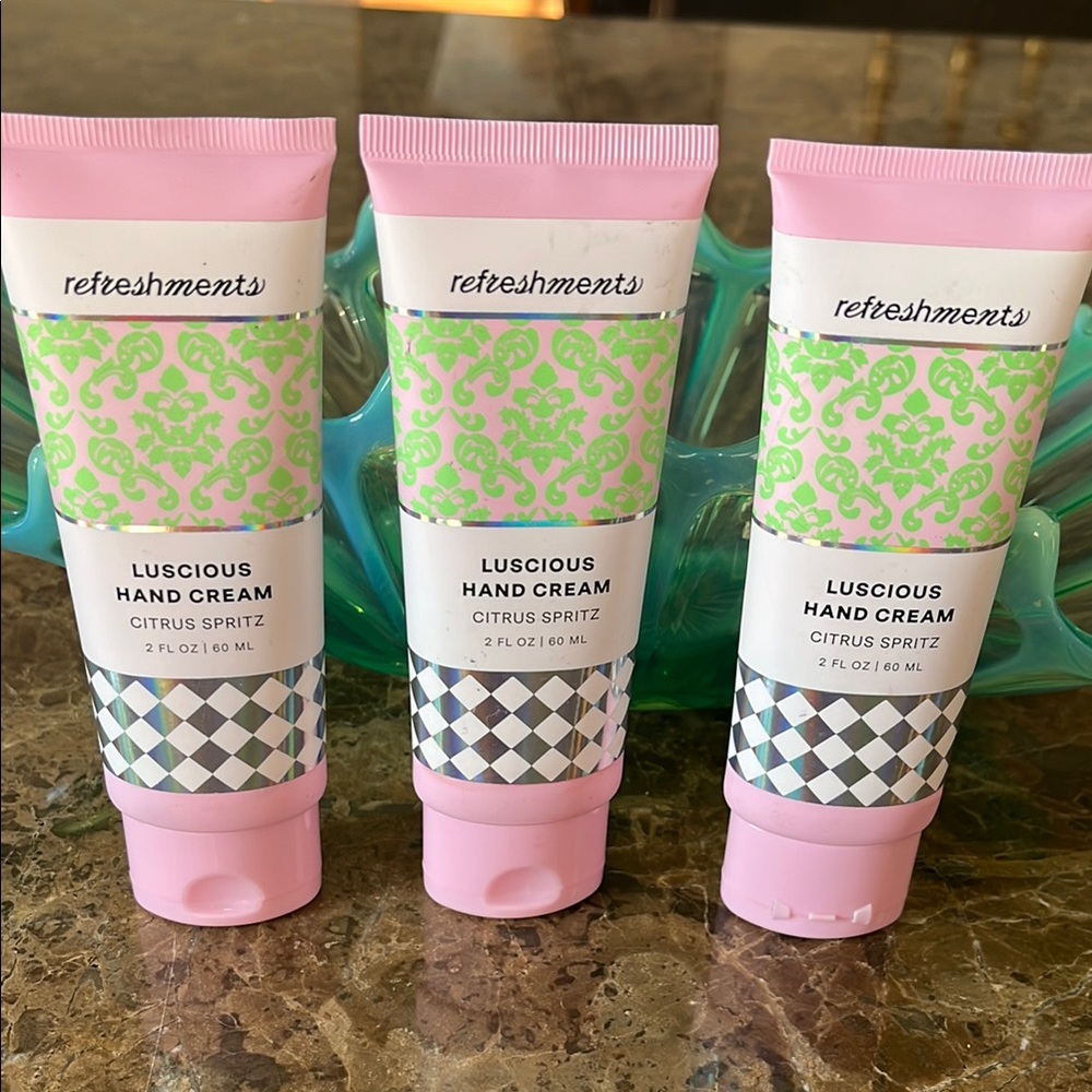 Refreshments Luscious Hand Cream Citrus Spritz 3X 60 ML Vegan Paraben Free